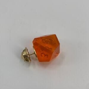 Handmade orange d and d pin